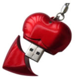 usb-flash drive / флешка 8Гб Apexto  в виде сердца с цепочкой