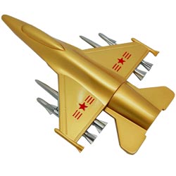  флешка 32ГБ Самолет истребитель с вооружением (металлический VIP) 